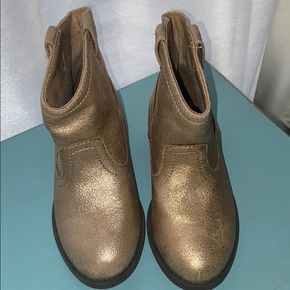 Girls Distressed Gold Cowgirl Boots size 9